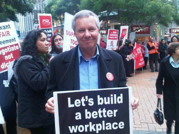On a union protest