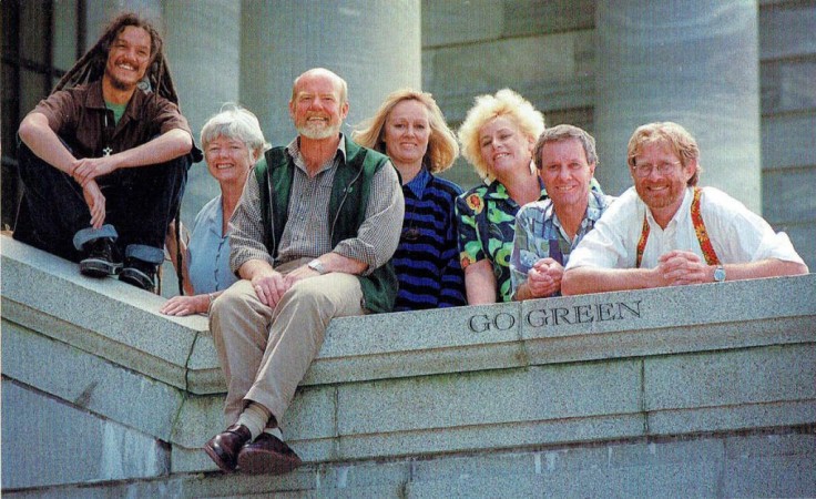 Seven Green MPs arrive in Parliament December 1999