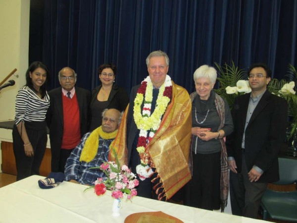 Keith being honoured by the Sri Lankan Tamil community on his retirement