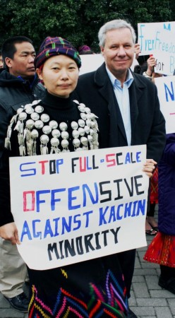 Kachin protest against Burmese military