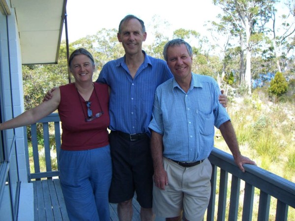 Michele Donovan and Australian Green leader Bob Brown with Keith