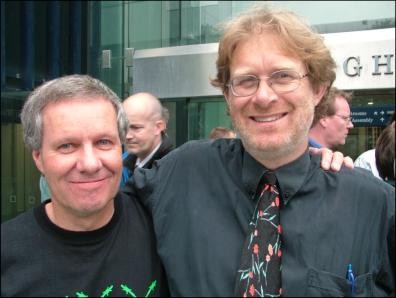 Keith with past Green Leader Rod Donald