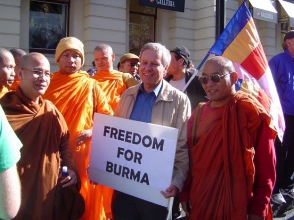 Keith at a Burma pro-democracy march in Auckland